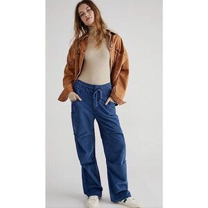 New Free People Modern Love Pull On Cord Jeans Cargo Sz S